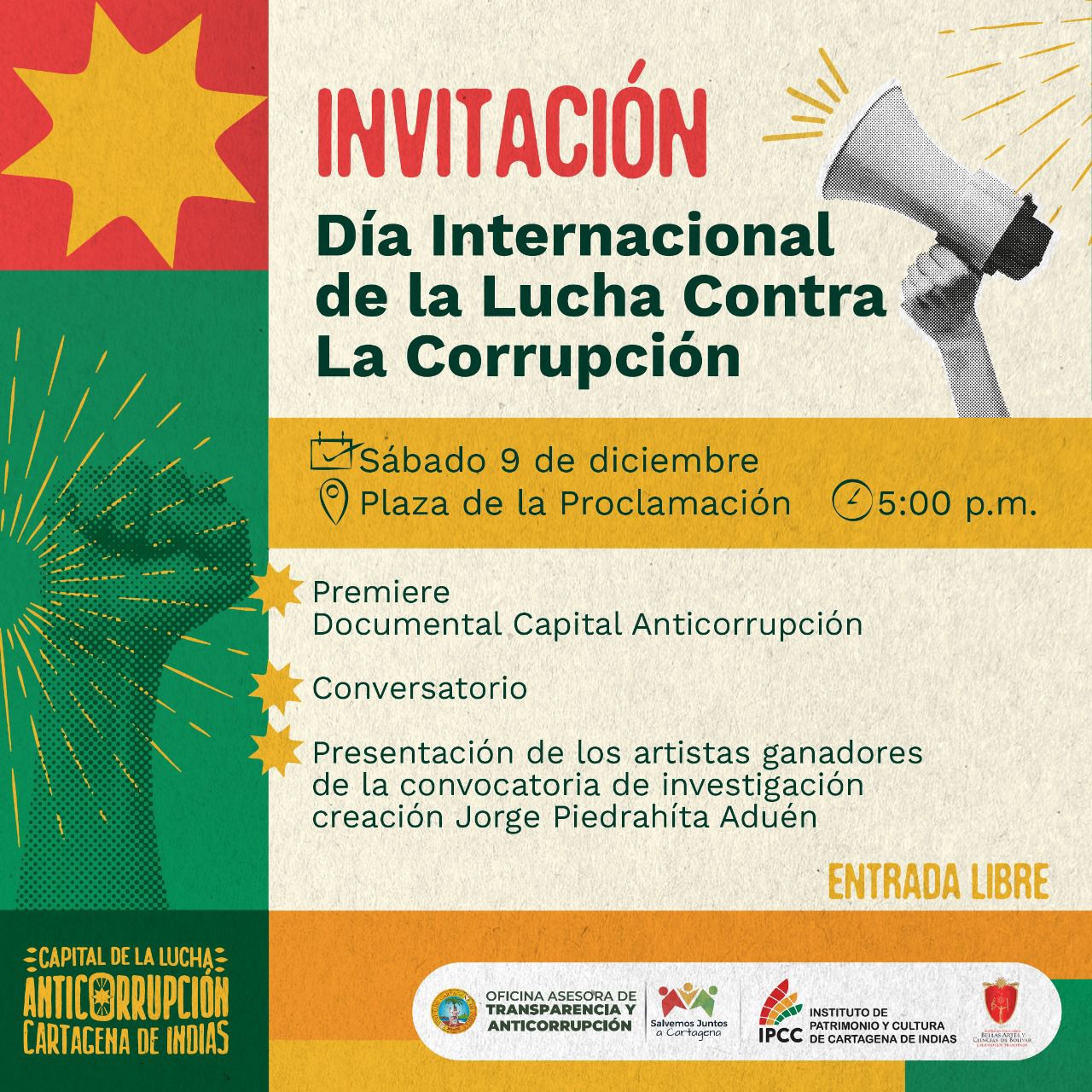 “Capital de la lucha anticorrupción Cartagena de Indias”