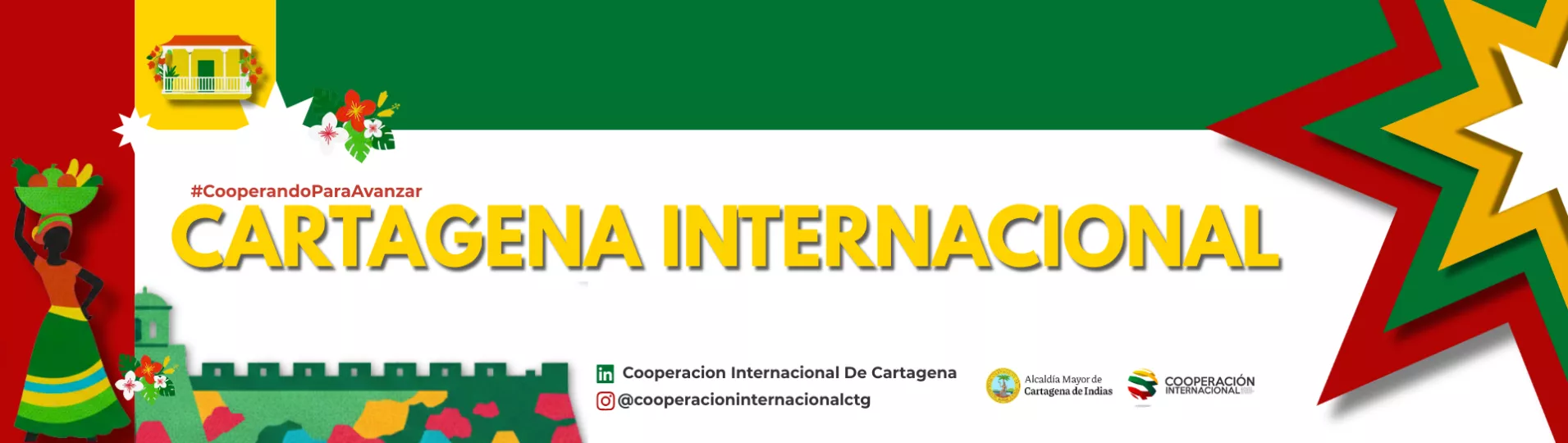 "Cartagena Internacional" Banner oficial de la oficina de Cooperación Internacional