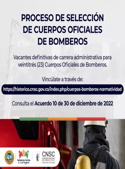 Proceso de selección de Cuerpos Oficiales de Bomberos