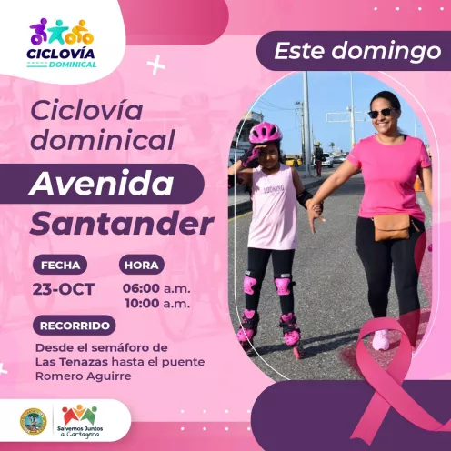 Antes de finalizar el año, hay 5 ciclovías programadas: 23 de octubre; 6 y 20 de noviembre; 11 y 18 de diciembre.