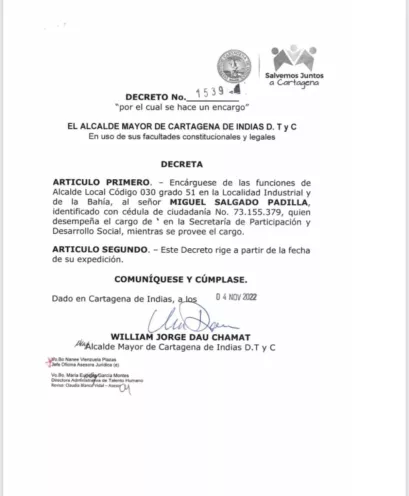 Mediante el Decreto 1539 del 4 de noviembre de 2022