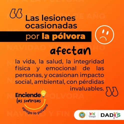 Campaña de la Alcaldía de Cartagena para prevenir el uso inadecuado de la pólvora
