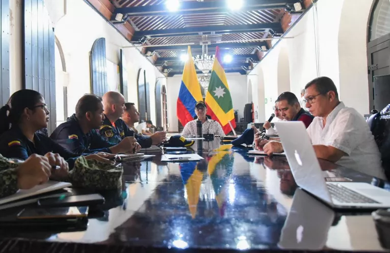 El alcalde de los cartageneros, William Dau Chamat, presidió un Consejo Extraordinario de Seguridad