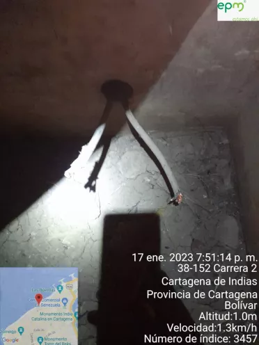 Fueron hurtados alrededor de 70 metros de cable