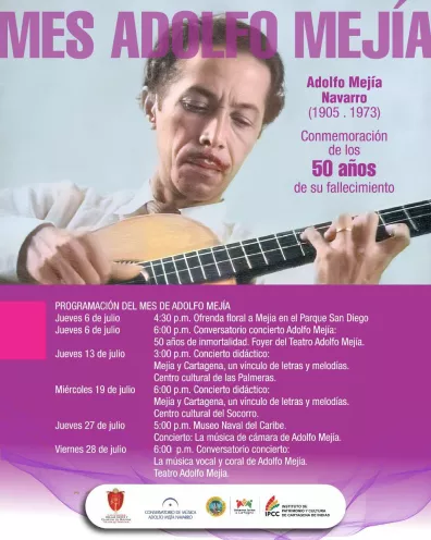 Programación conmemorativa del Mes de Adolfo Mejía.