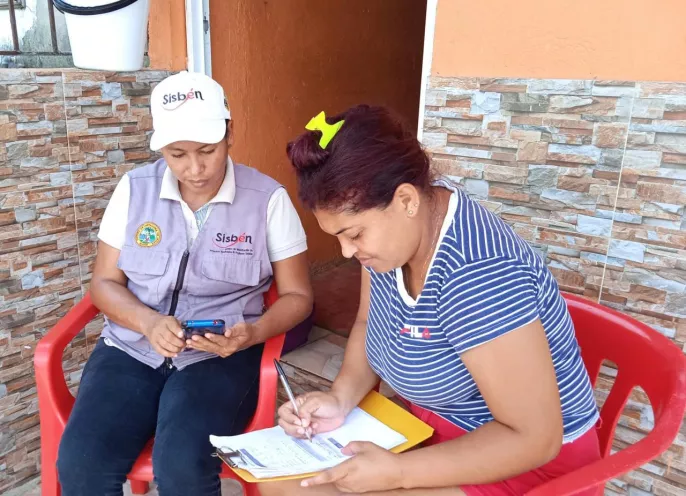 Esta semana la oficina móvil del Sisbén llegó al barrio Villas de Aranjuez