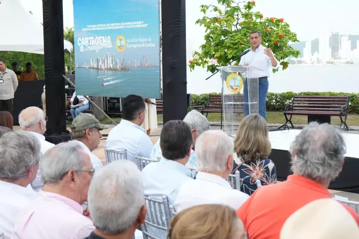 Dumek Anuncia projecto solucion inundacion en Bocagrande y Castillo