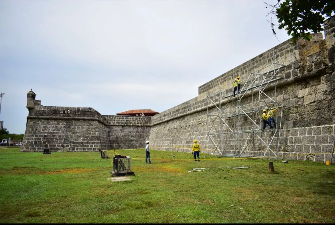 El primer tramo intervenido durante 2023 fue el comprendido entre los baluartes de San Lucas y de Santa Catalina
