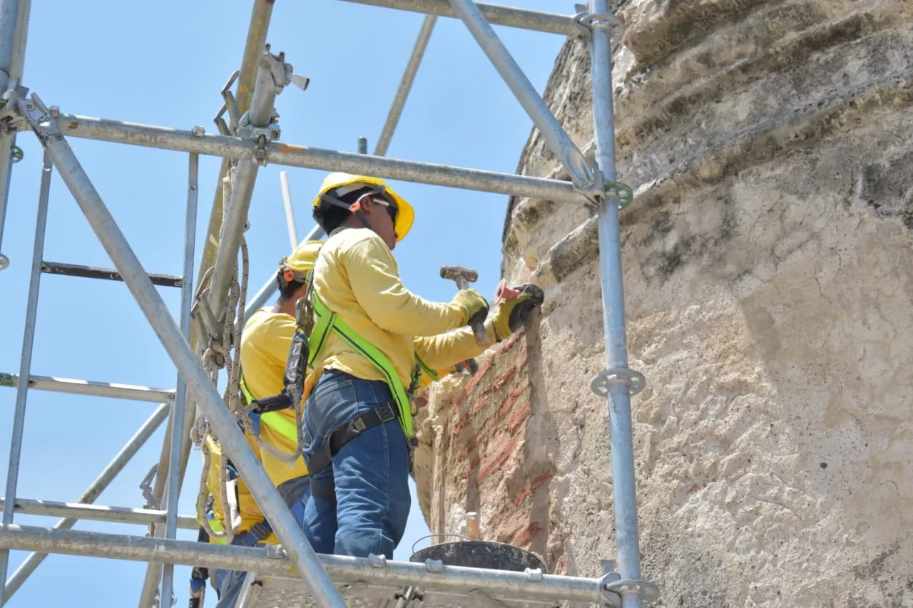La intervención se realizó con la mano de obra de los técnicos egresados de la Escuela Taller