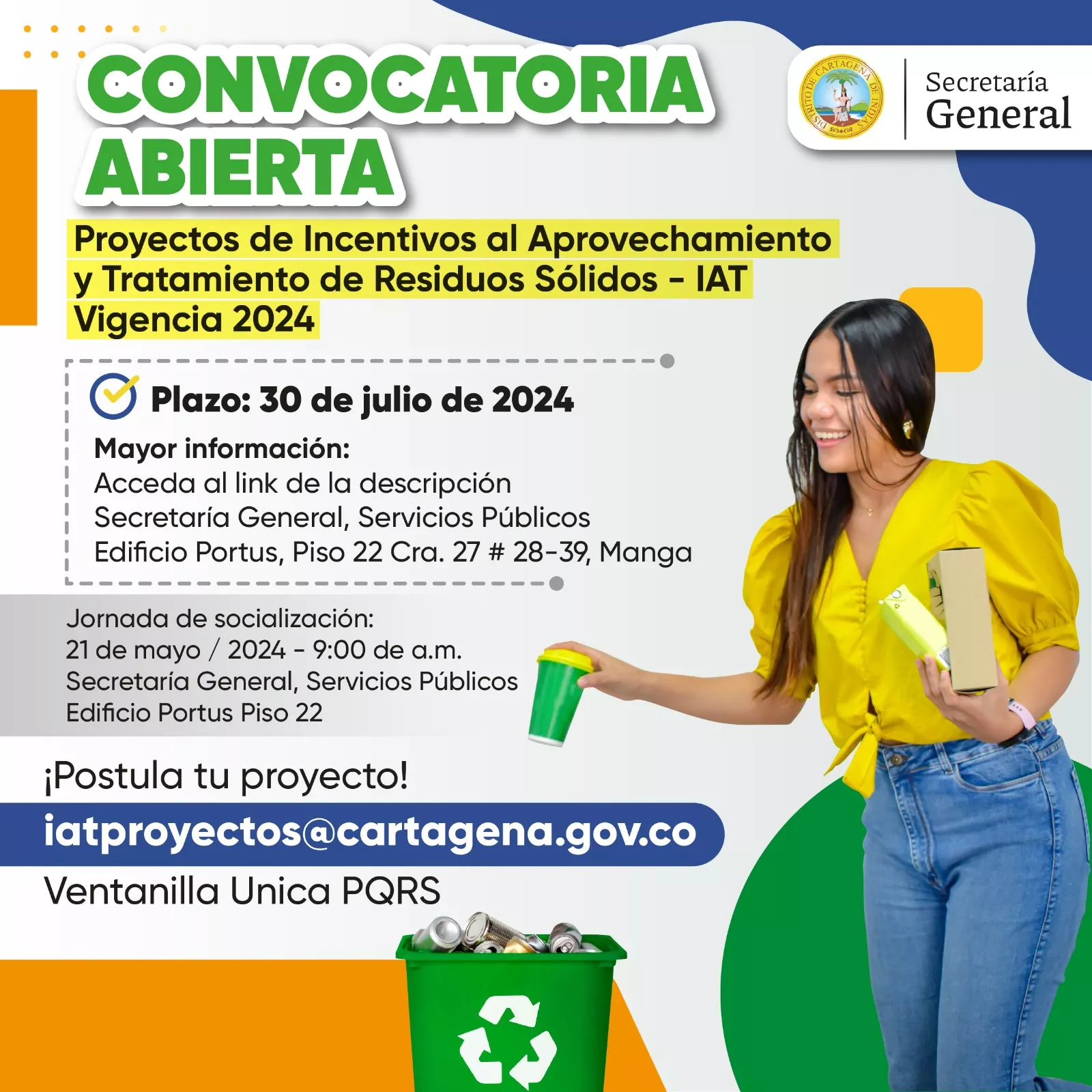  CONVOCATORIA PÚBLICA PARA ACCEDER A LOS RECURSOS DEL INCENTIVO AL  APROVECHAMIENTO Y TRATAMIENTO DE RESIDUOS SÓLIDOS – I.A.T.