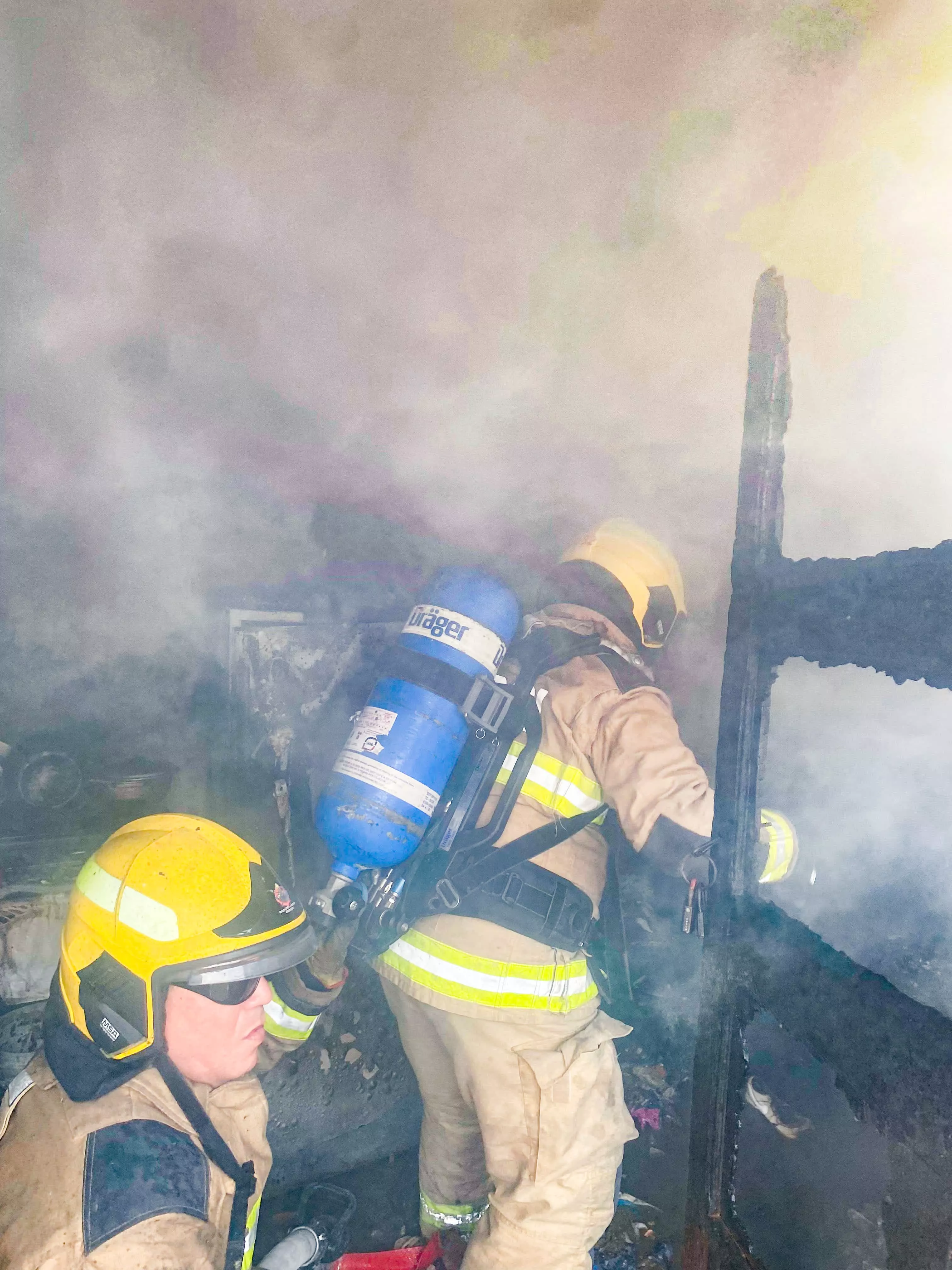 Incendio de castillo grande