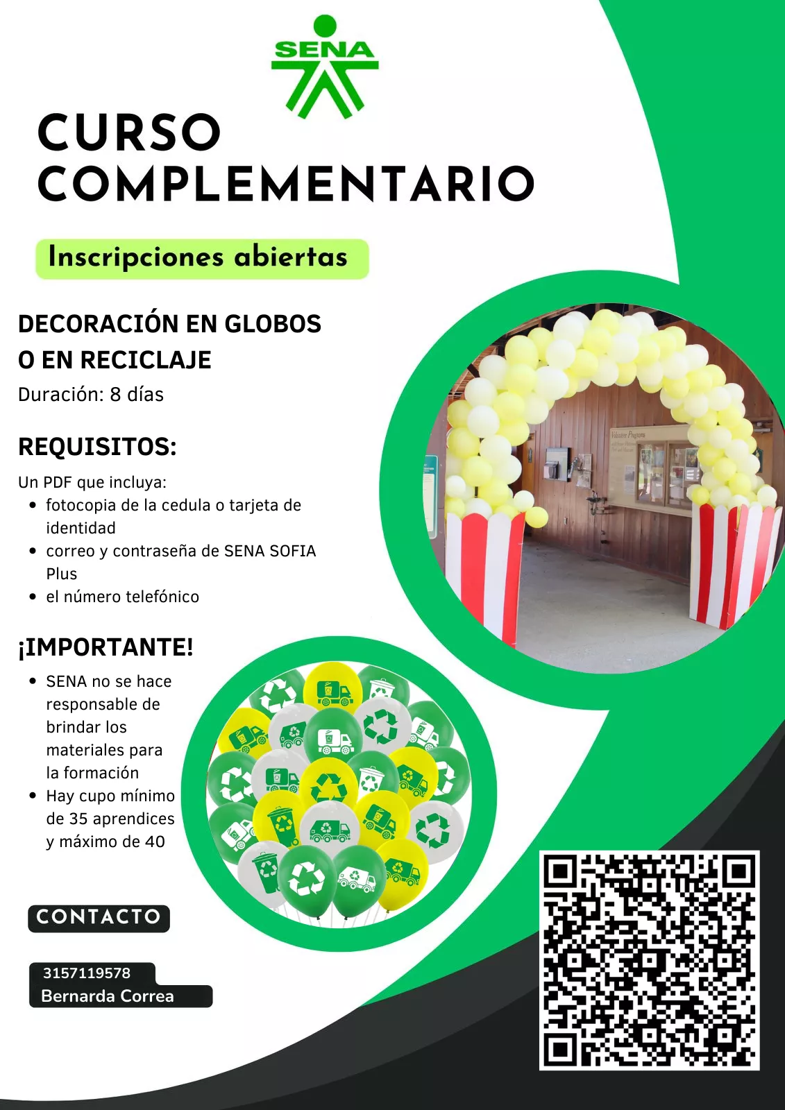 Decoración en globos o en reciclaje