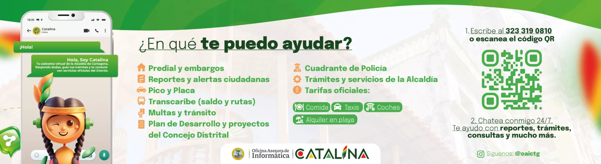 BANNER CATALINA - Asistente virtual en Cartagena