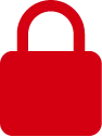 Imagen logo de un candado en color rojo