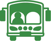 Imagen de un bus color verde
