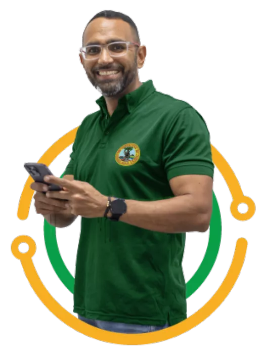 Imagen de una persona que sostiene un dispositivo MÓVIL., 